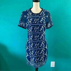 Super beautiful SEA New York blue and white embroidered dress in size 4